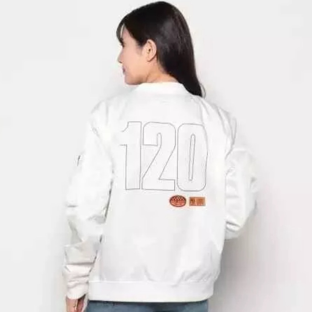 NEW Harley Davidson Women's Bomber Jacket 120th Anniversary 2XL 2X-Large White - Picture 7 of 9